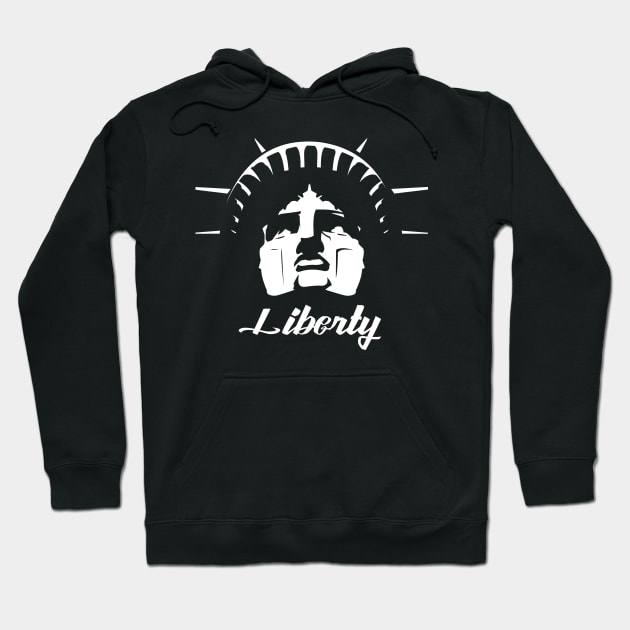 Liberty (white) Hoodie by Illustratorator